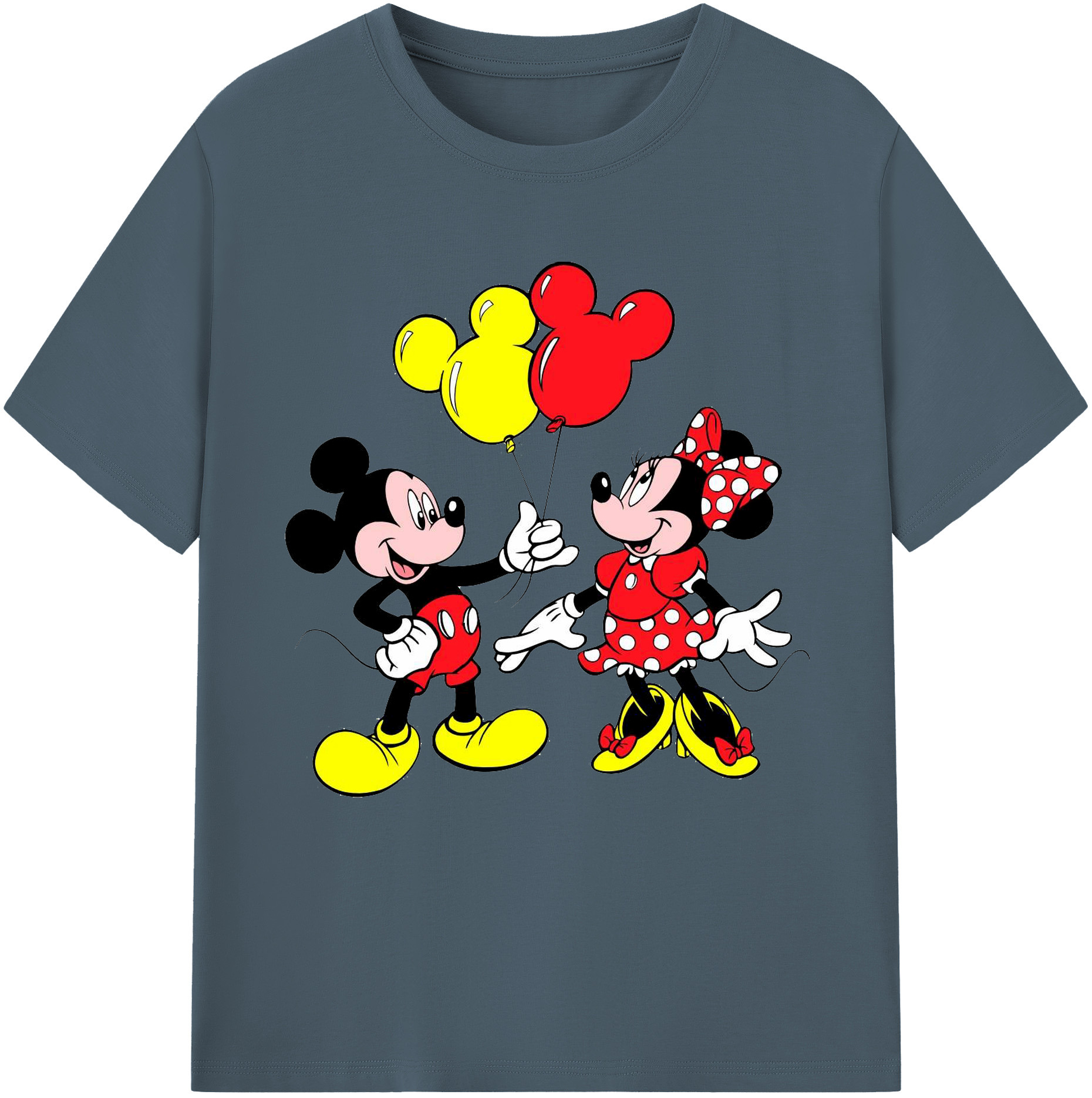 （画像用） ミッキーマウス Mickey Mouse 綿100％半袖Tシャツ（フロントプリント）